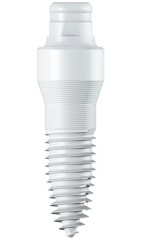 White ceramic zirconia dental implant